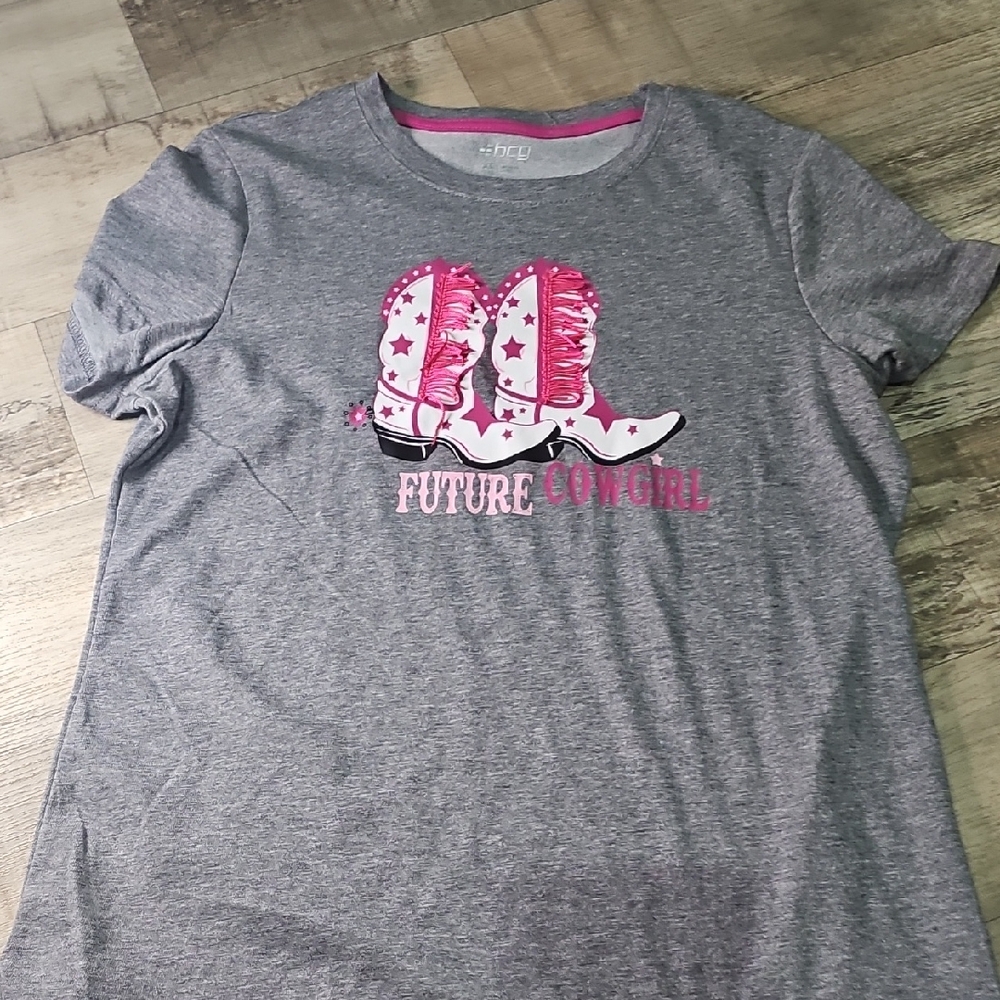 BCG Gray and Pink Future Cowgirl Tee